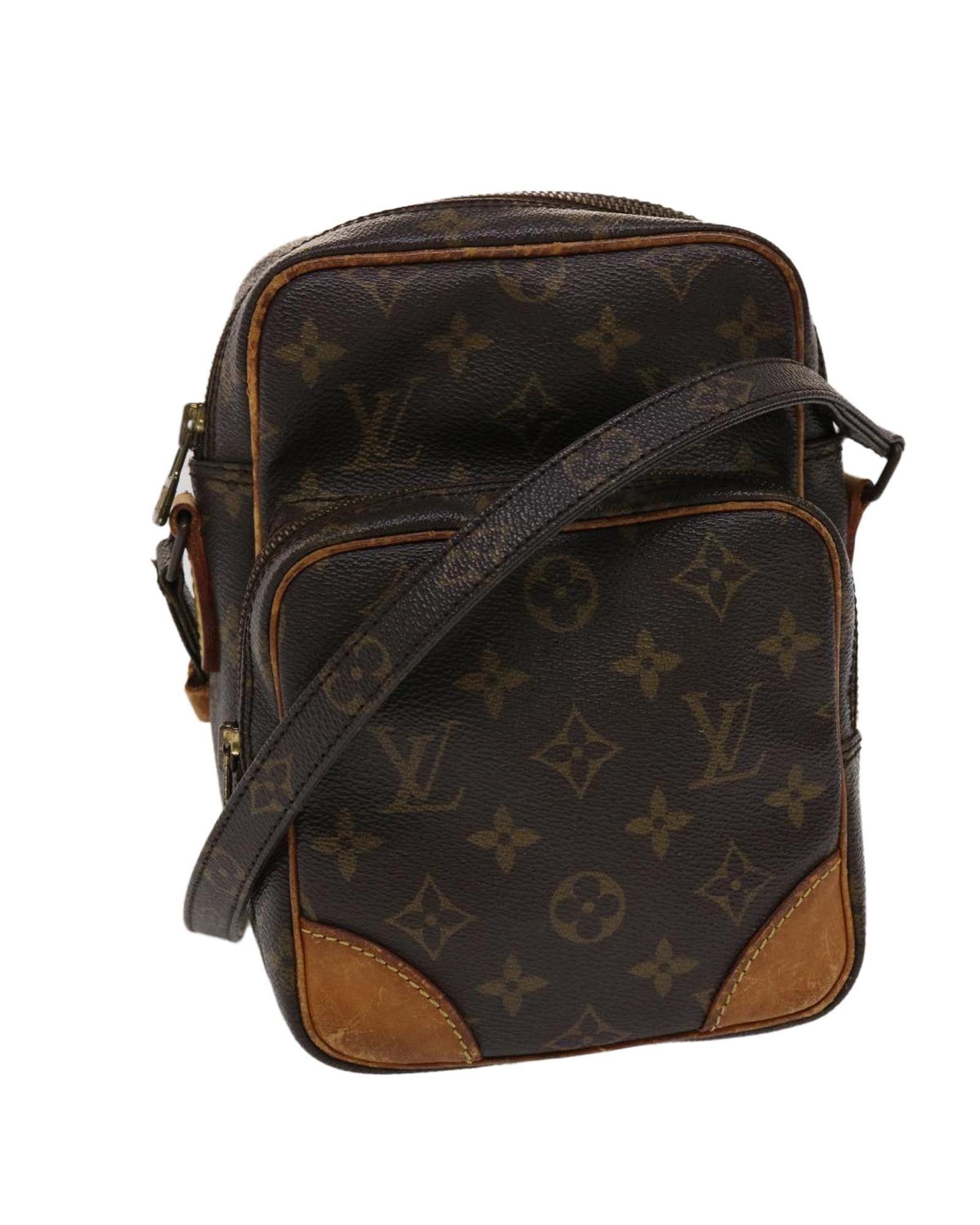 Louis Vuitton Monogram Shoulder Bag With Adjustable Strap in Black