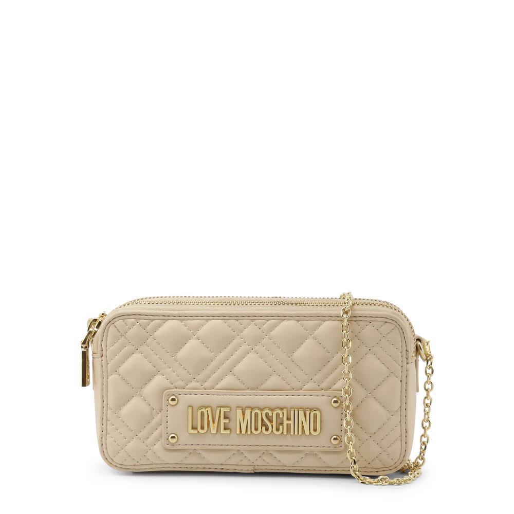 Love Moschino Love Clutch Bag in Natural | Lyst