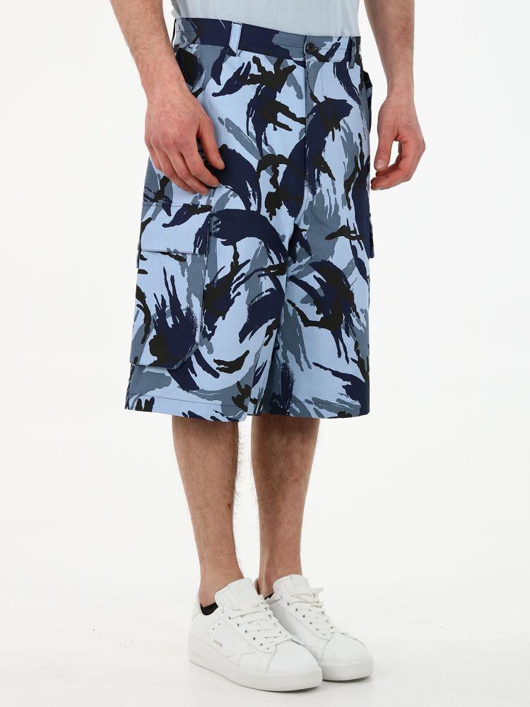 KENZO Cotton Bermuda in Blue for Men 