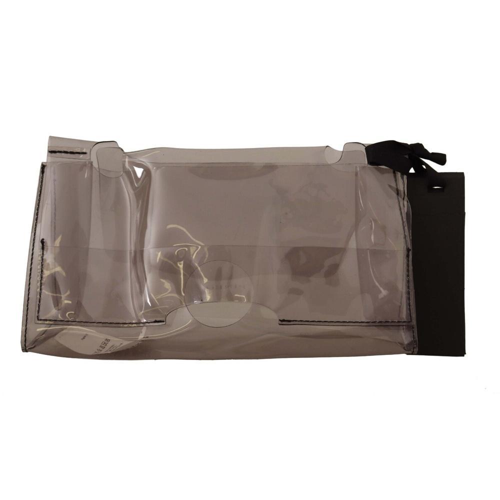 Pinko Clear Plastic Transparent Pouch Purse Clutch Bag in Black
