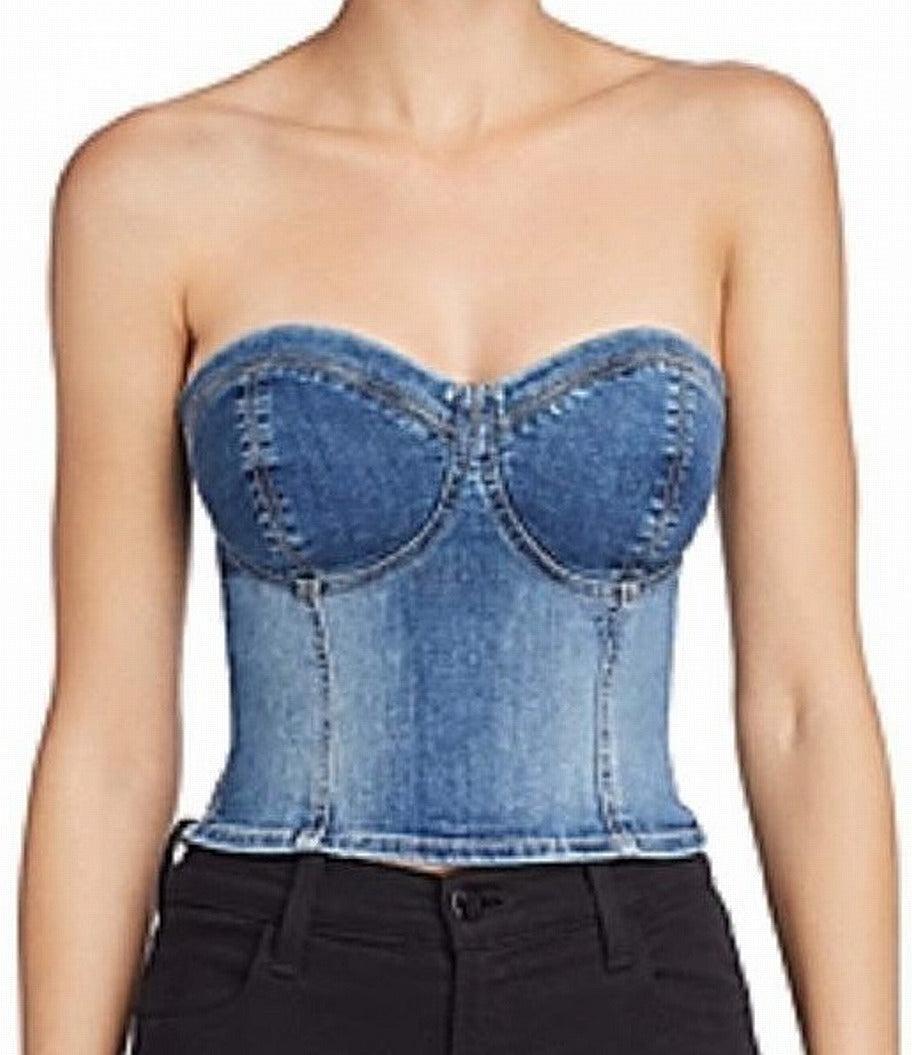 Guess Blouse Bluexs Sweetheart Denim 