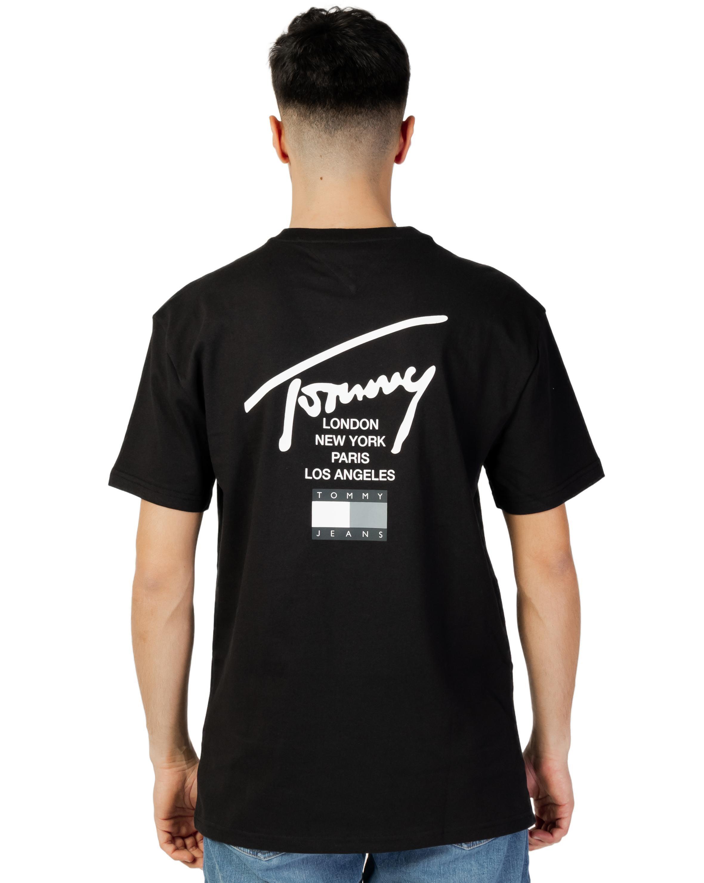 Tommy Hilfiger Denim T-shirts in Black for Men | Lyst