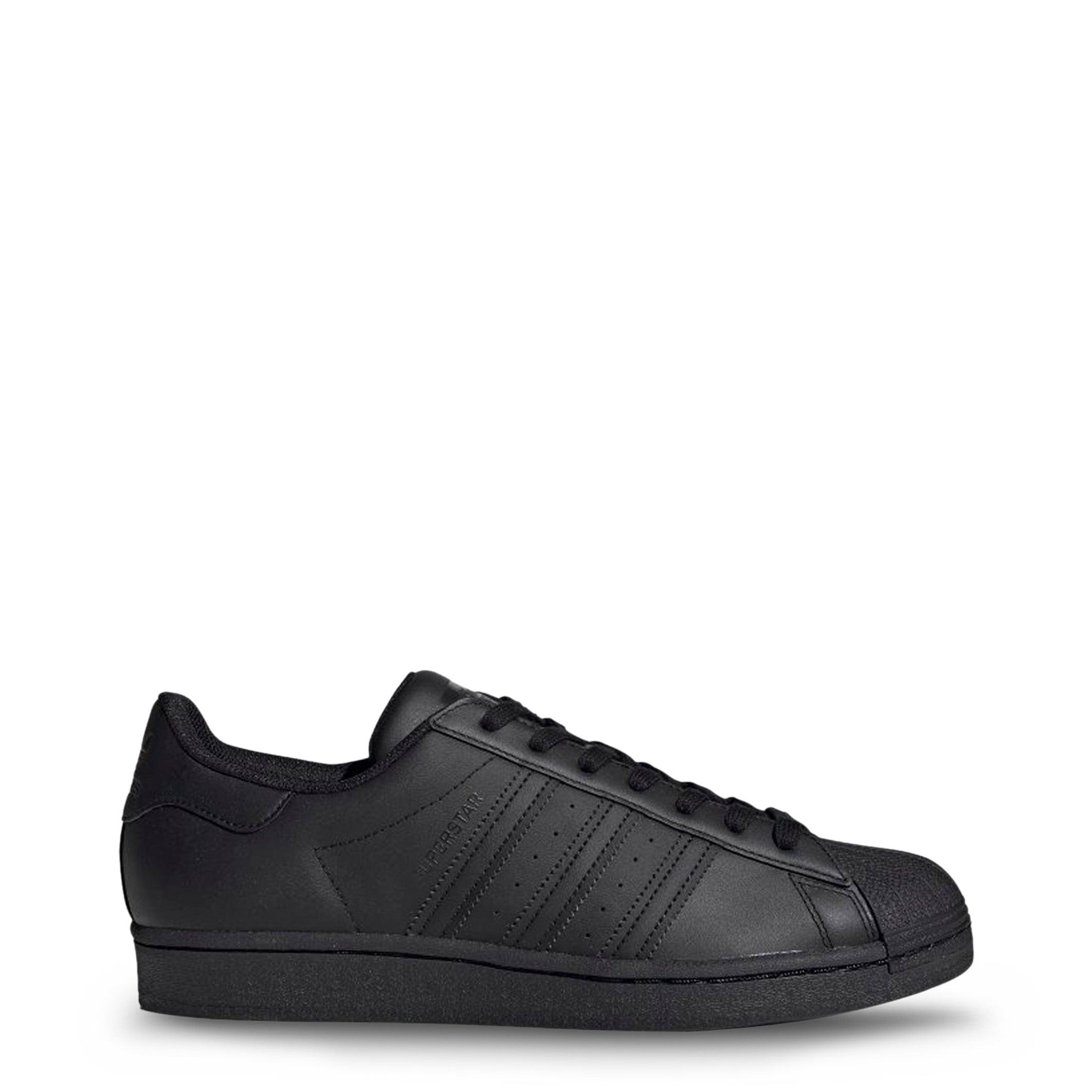 black adidas leather