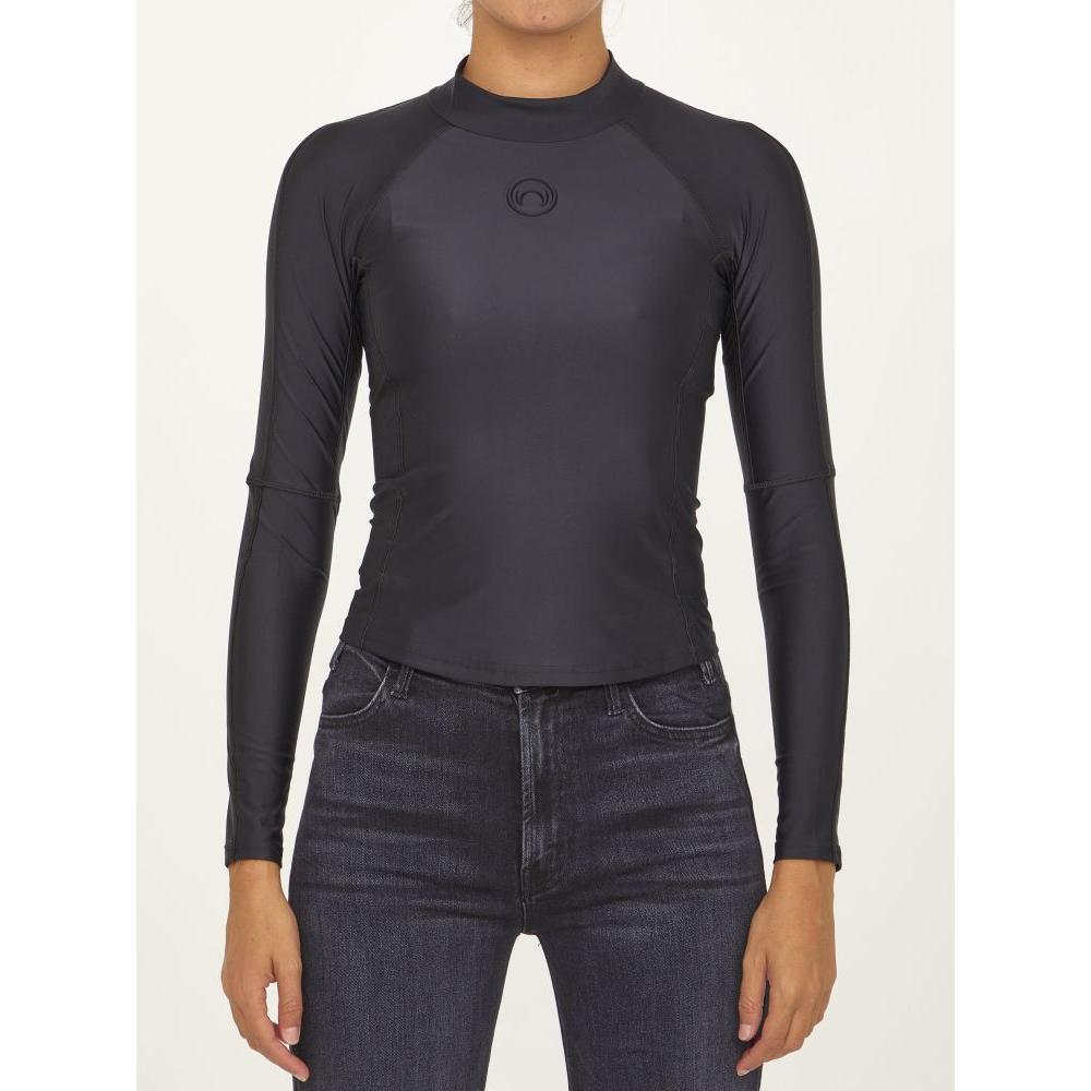 Marine Serre Second Skin Training Top in Black | Lyst