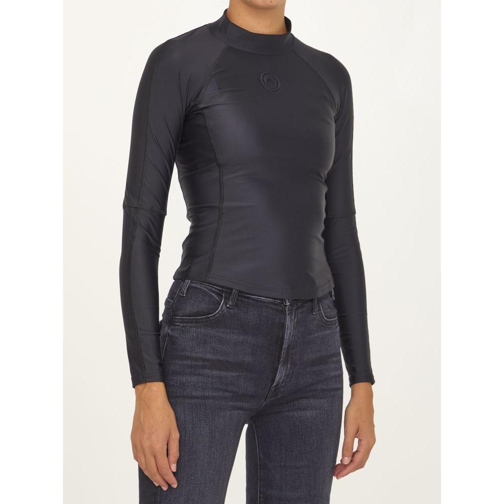 Marine Serre Second Skin Training Top in Black | Lyst