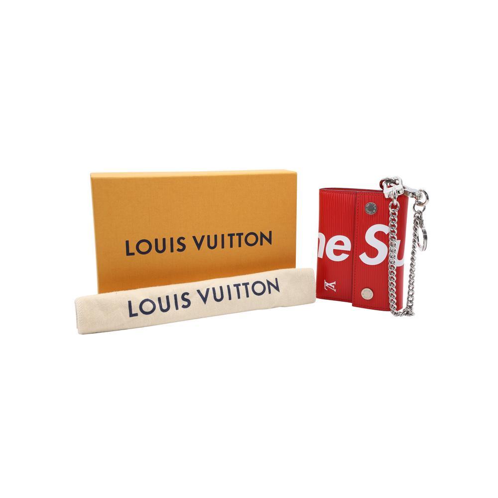 Authentic Louis Vuitton Porte-Monnaie Billets cartes Credit Red EPI Wallet