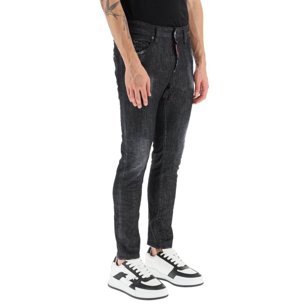 DSquared² Clean Wash Skater Fit Jeans in Black for Men | Lyst