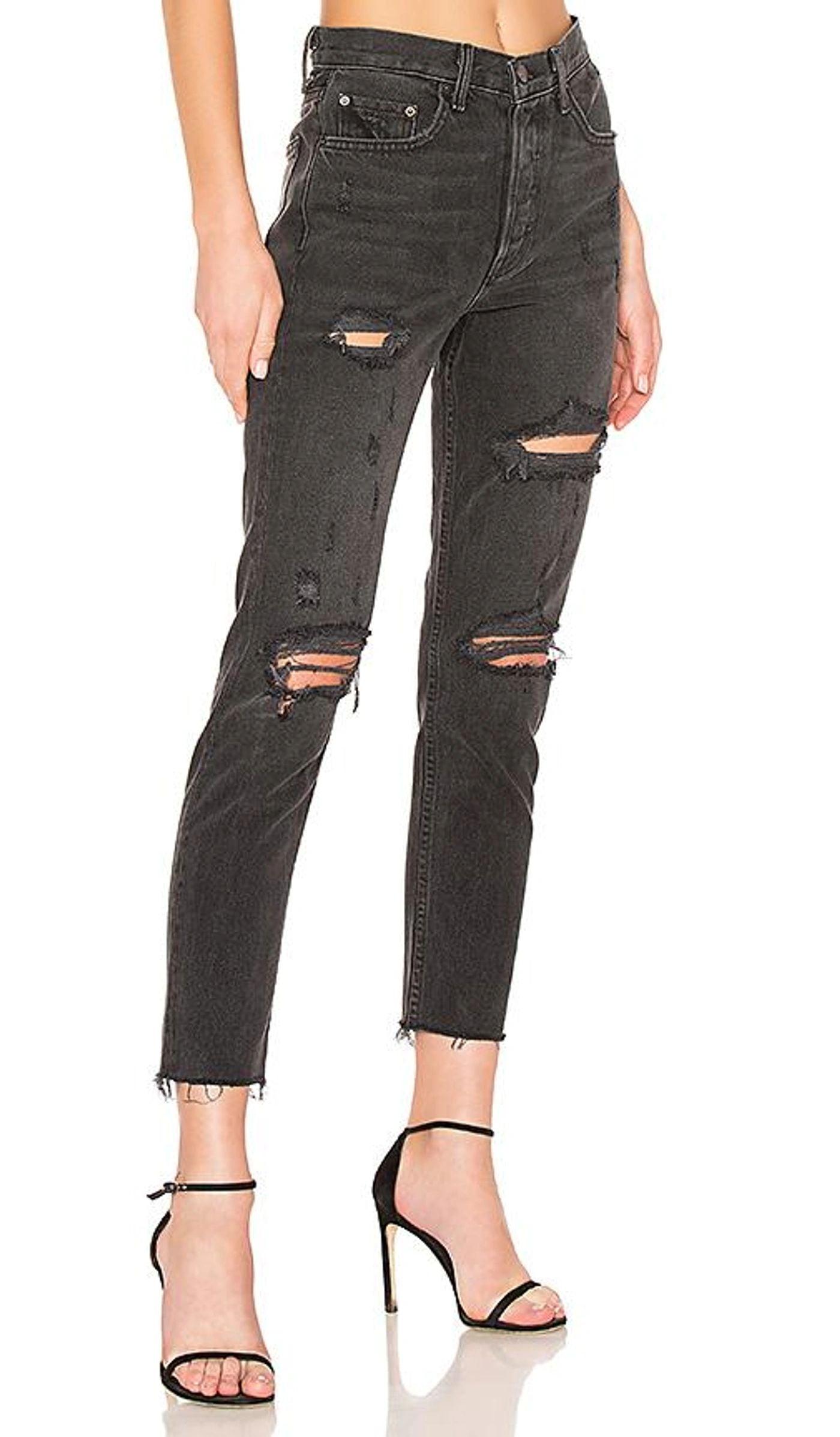 GRLFRND Denim Skinny In in Black | Lyst