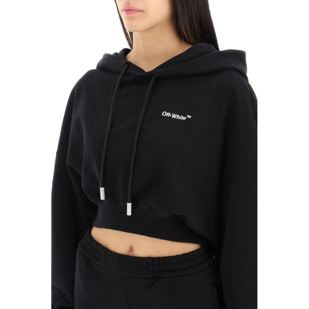 Off-White c/o Virgil Abloh Oversized Cropped Hoodie With Chest Logo in  Black | Lyst