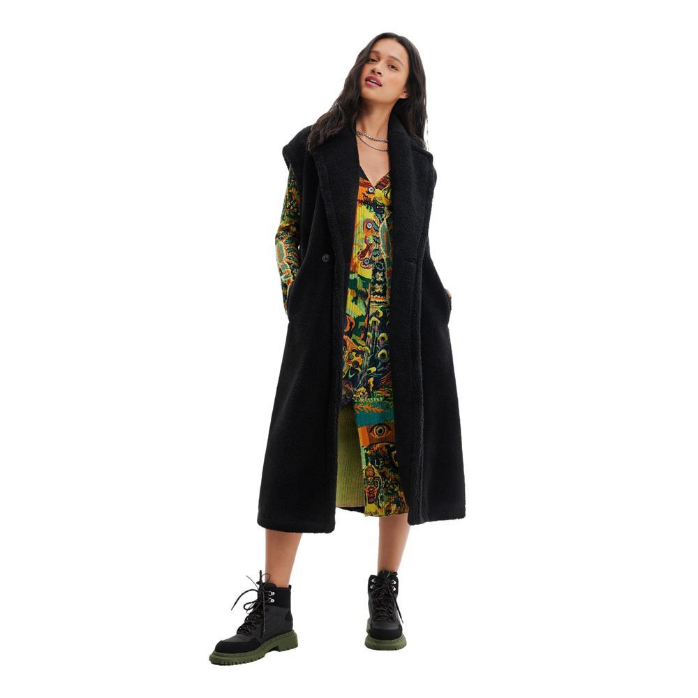 Desigual Women Coat in Black | Lyst