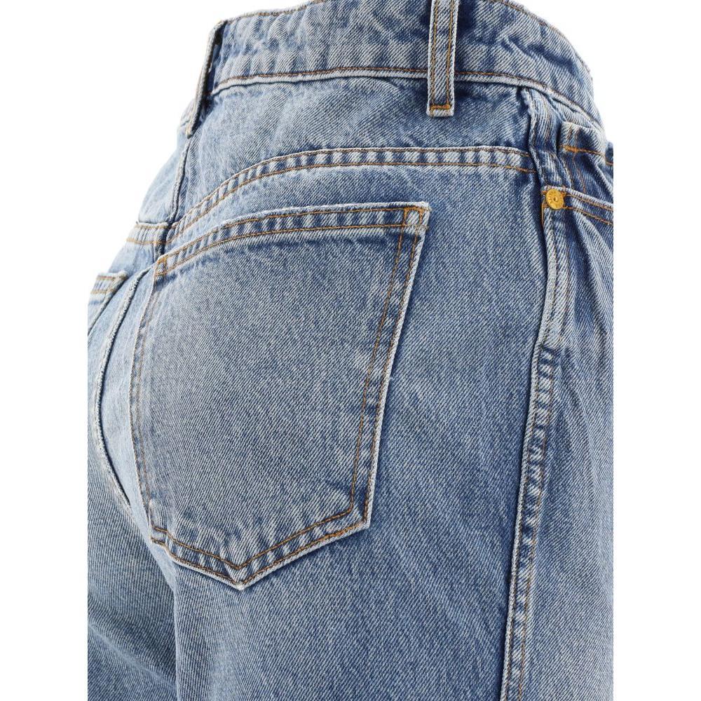 Khaite "abigail Shredded" Jeans in Blue Lyst