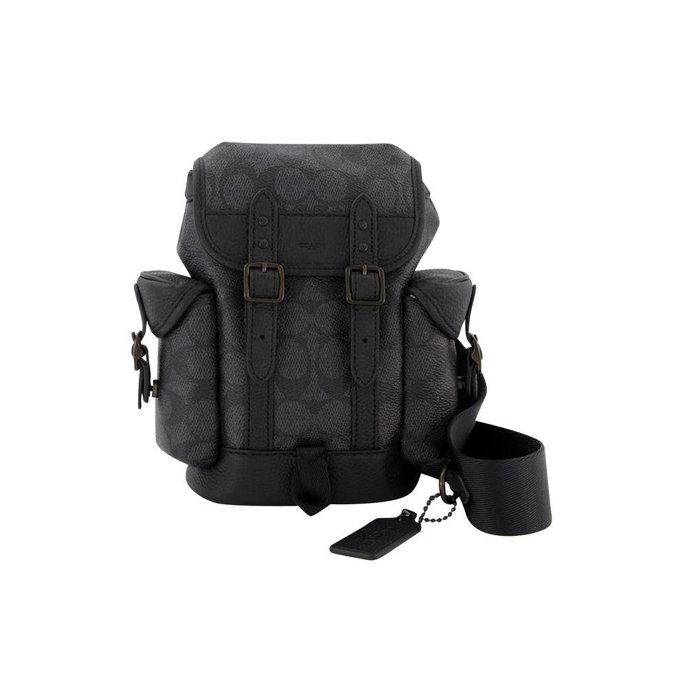 COACH Hitch Backpack 13 En Grey Coated Canvas in Black for Men Lyst