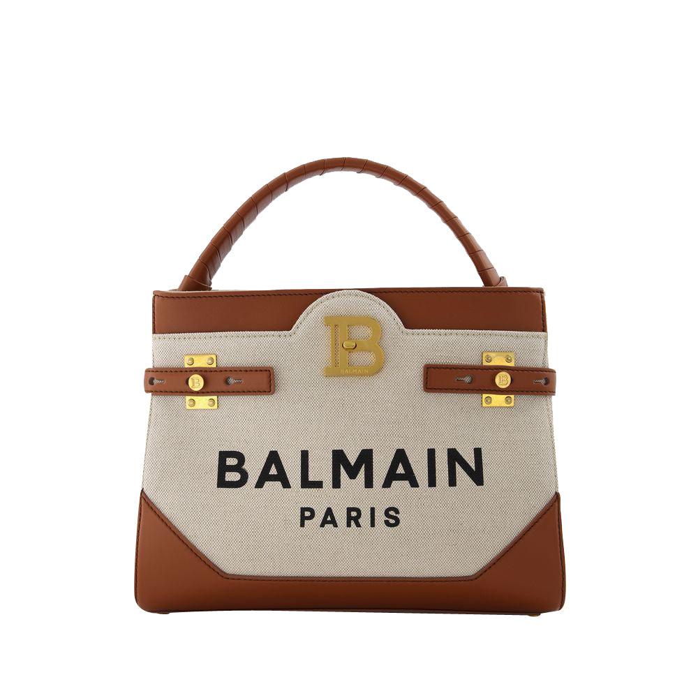 Balmain Bbuzz 31 Bag In Canvas in Brown | Lyst