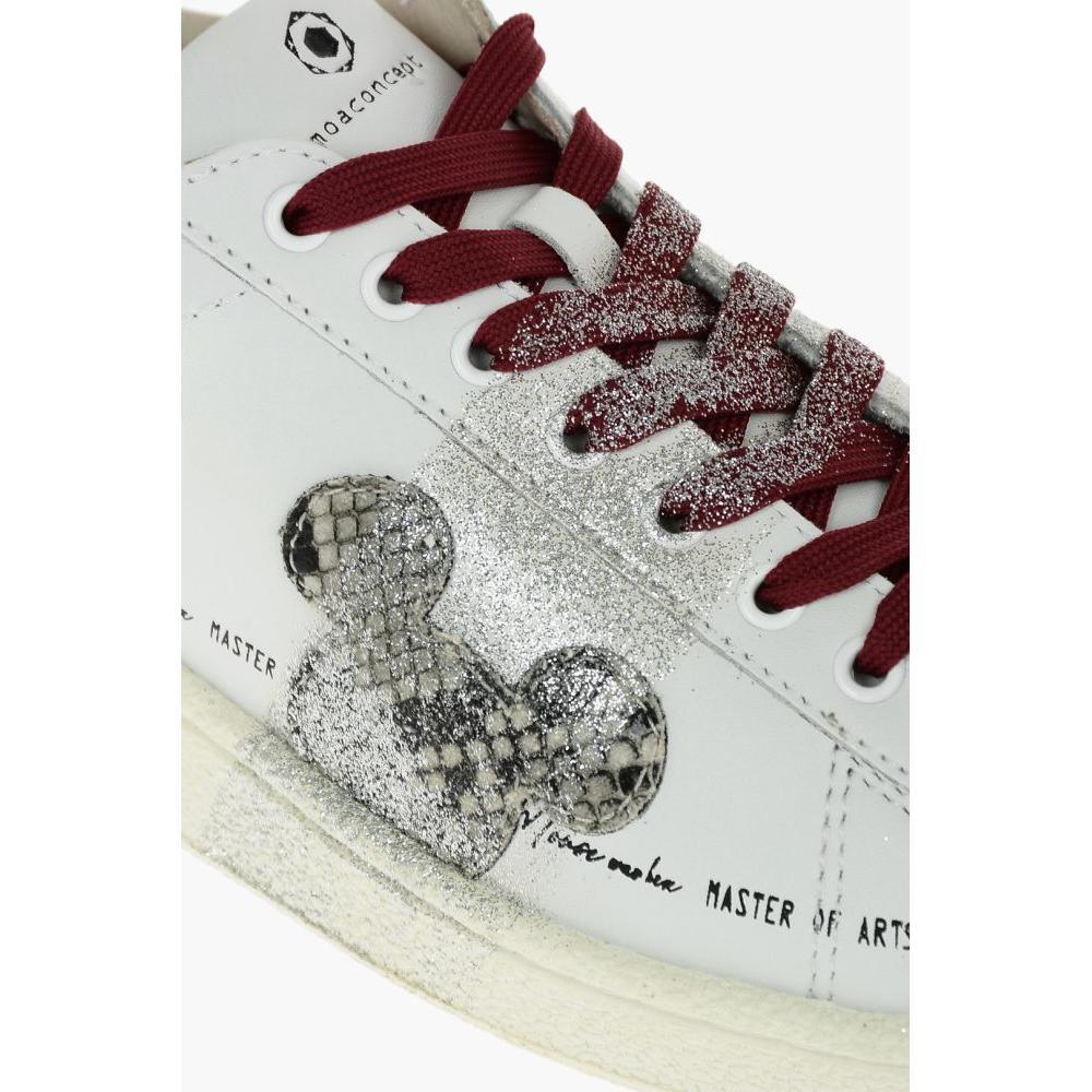MOA Disney Leather Low-top Sneakers With Contrasting Laces P in Gray | Lyst