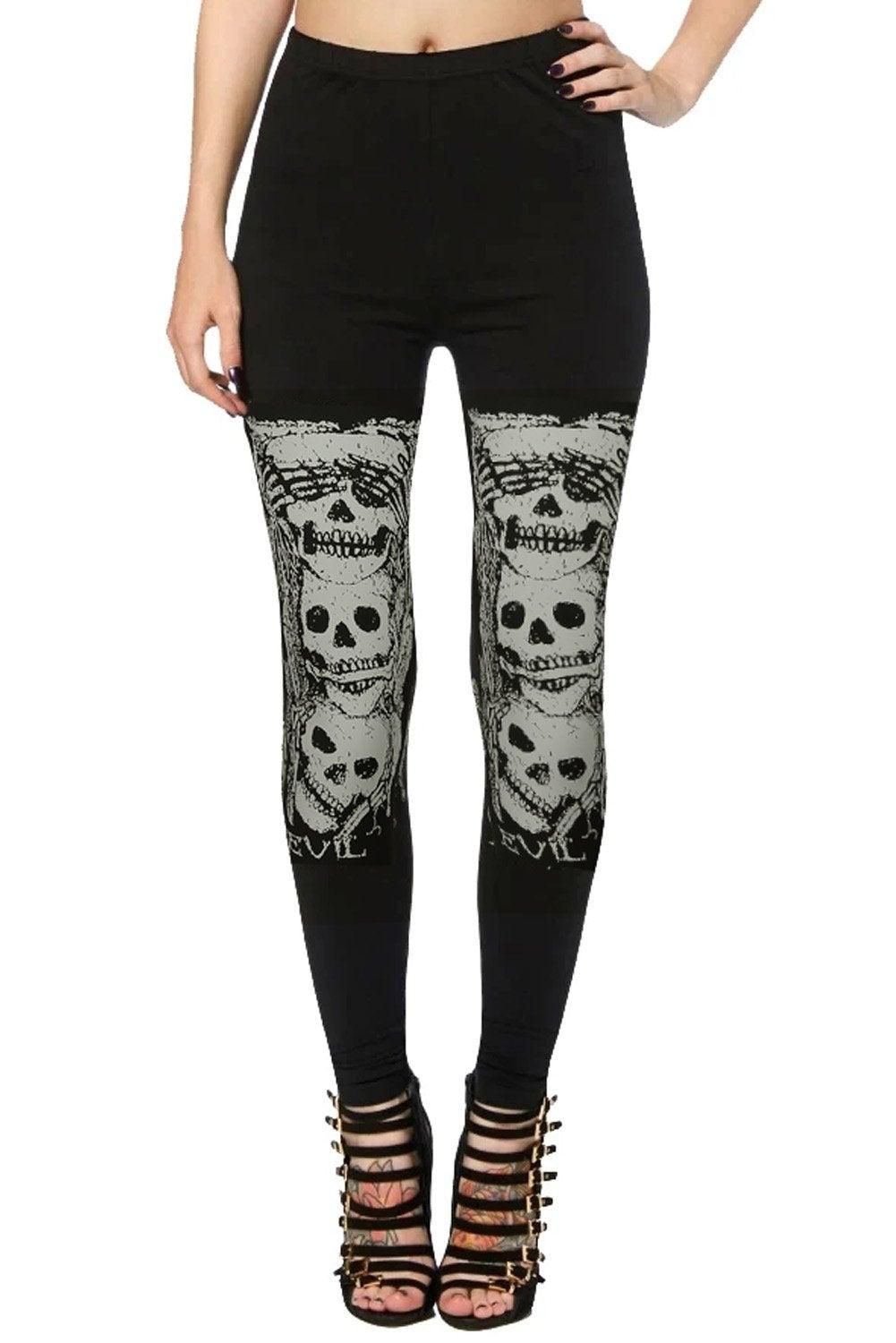Azura Exchange High Waist Skull Print 