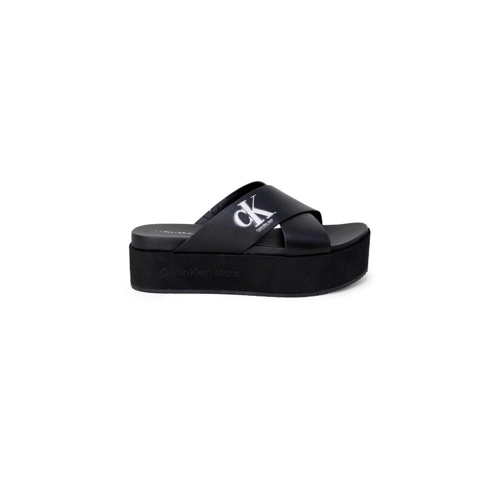 Calvin Klein Slippers in Black | Lyst