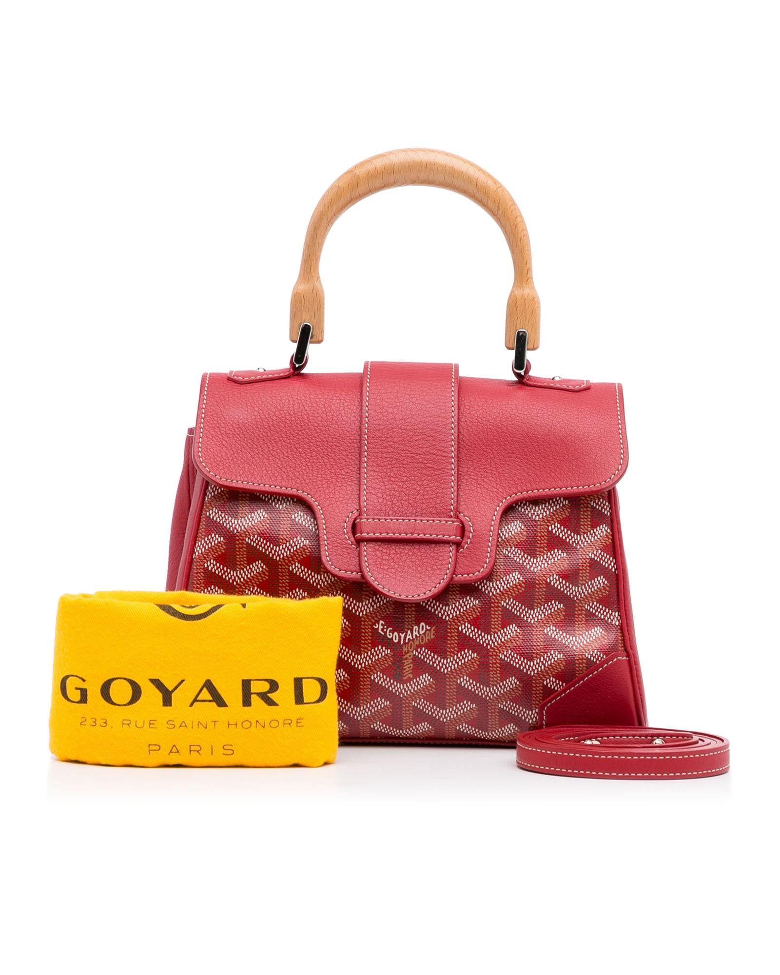 Goyard Coated Canvas Mini Flap Bag in Red