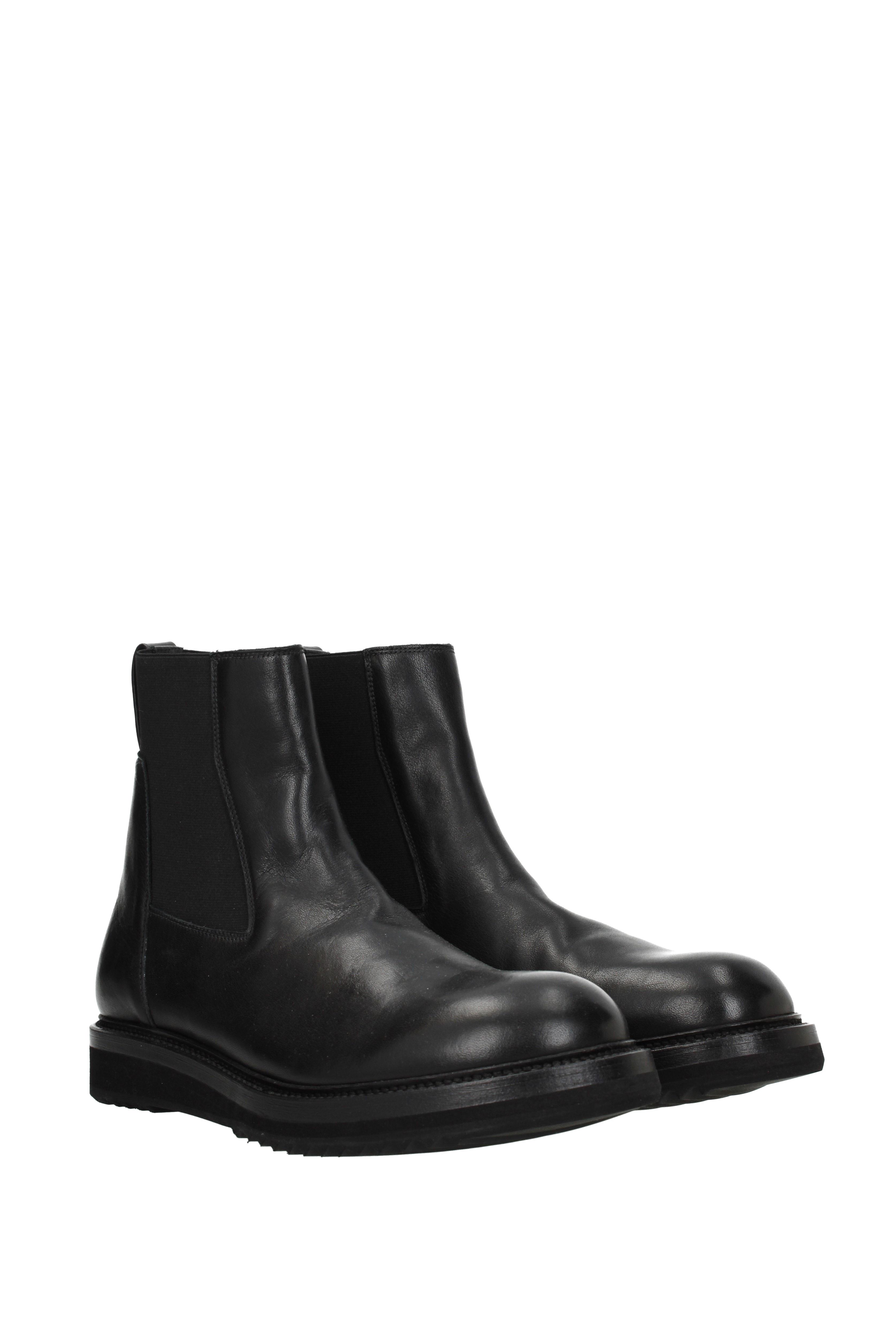 Rick Owens Rubber Ankle Boots Creeper in Black for Men - Lyst