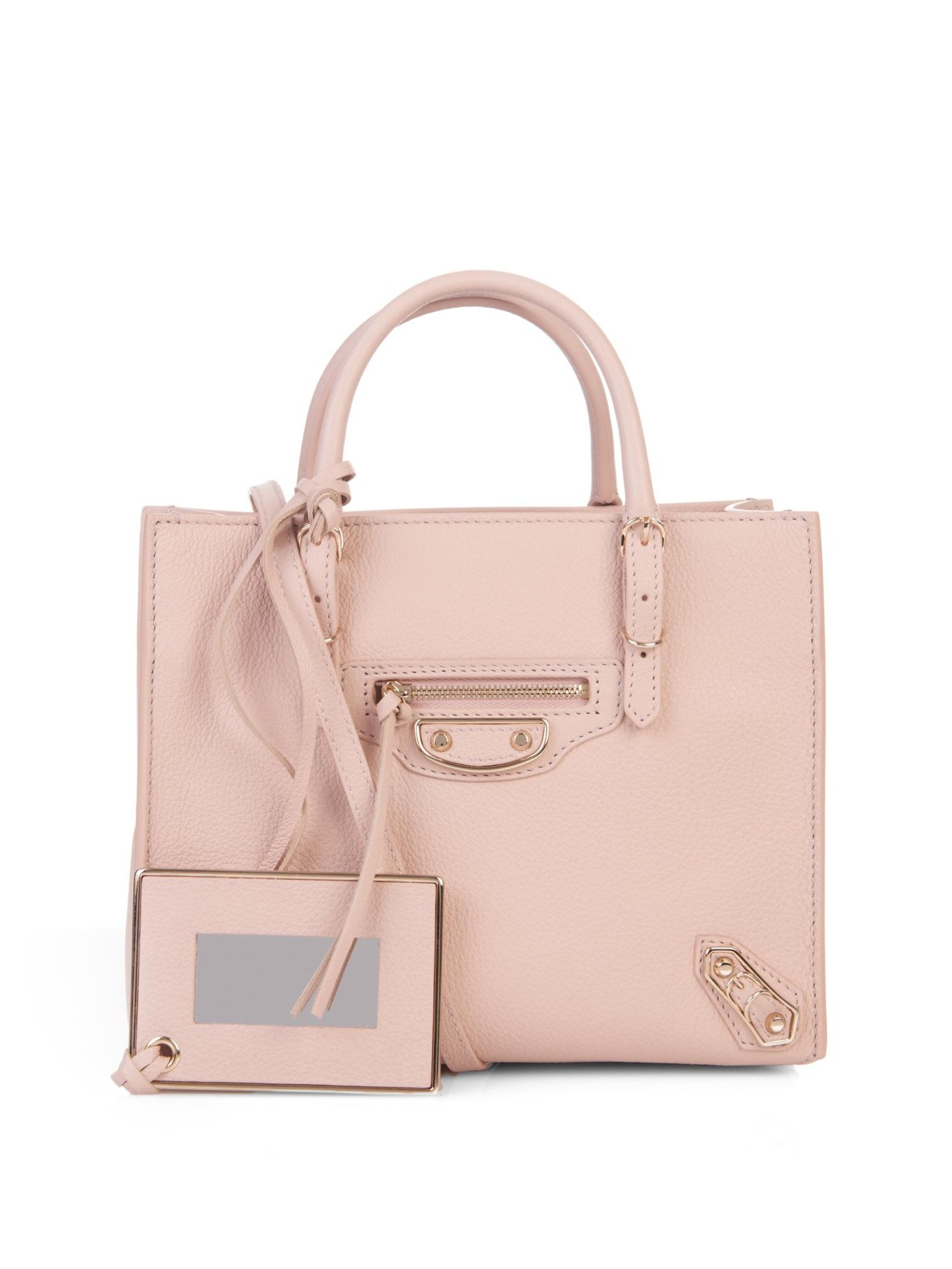 Balenciaga Mini Papier A4 Leather Cross-Body Bag in Pink | Lyst