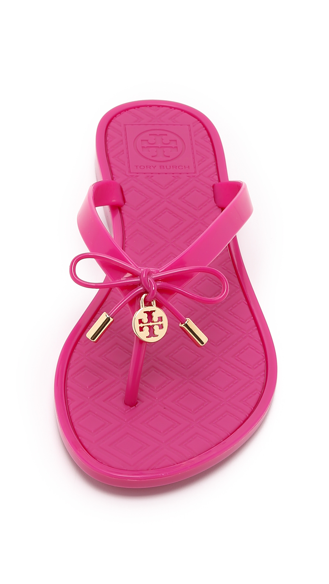 Tory Burch Jelly Bow Thong Sandals in Pink | Lyst