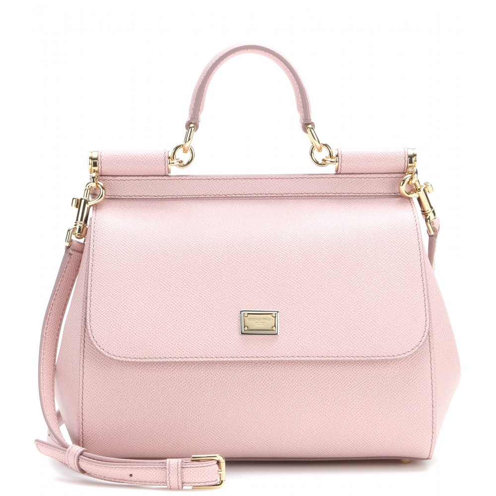 Lyst - Dolce & Gabbana Miss Sicily Mini Leather Shoulder Bag in Pink