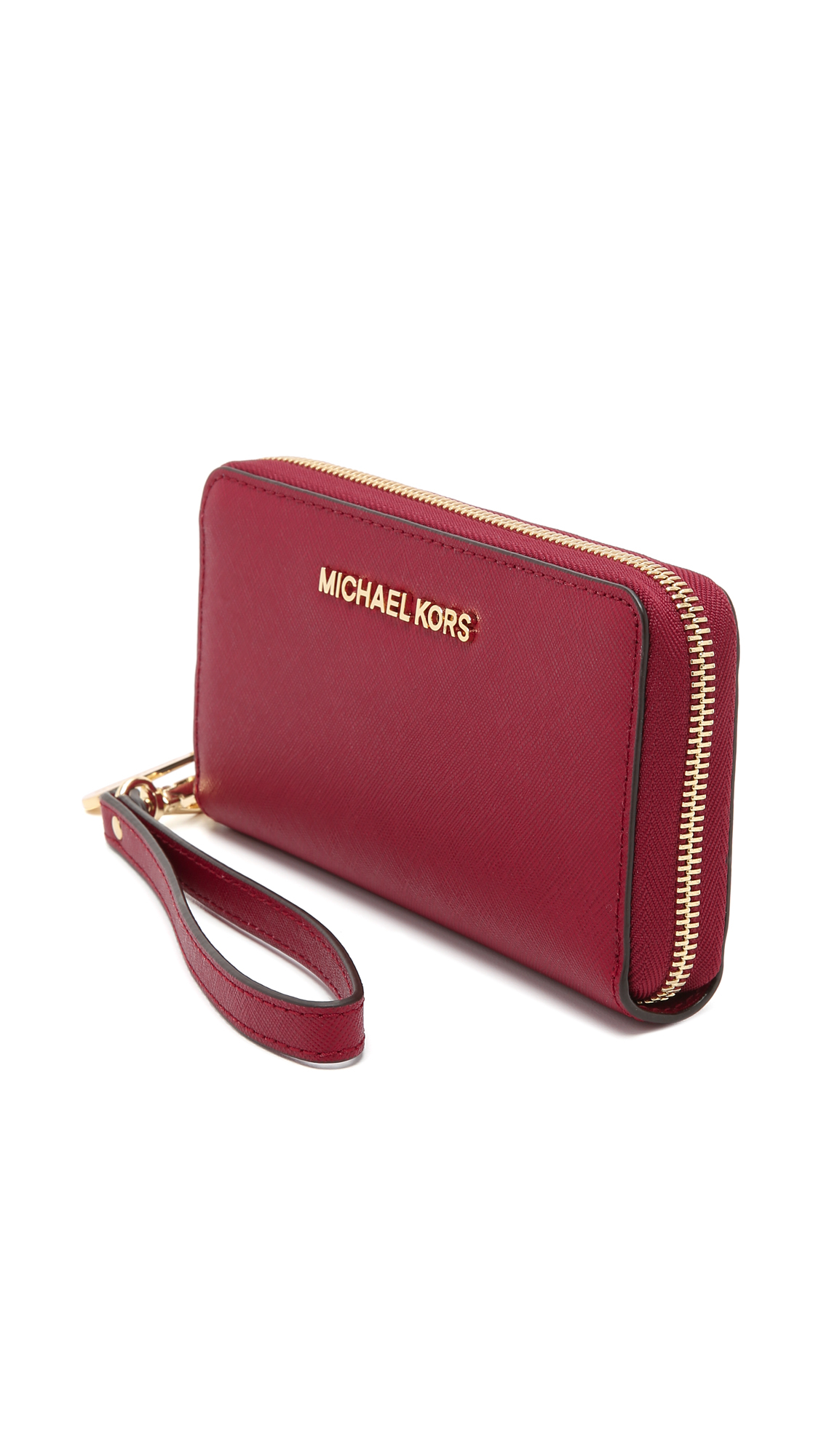 MICHAEL Michael Kors Jet Set Large Phone Case Wallet - Ballet in Red | Lyst