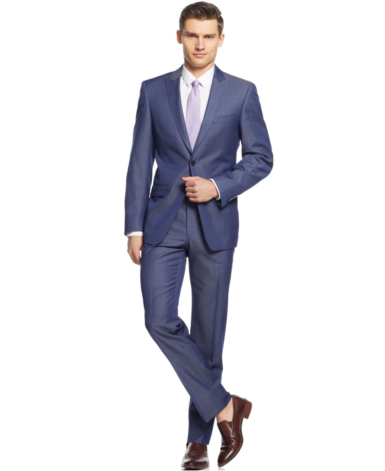 Calvin Klein X Denim Blue Extra-slim-fit Suit for Men - Lyst