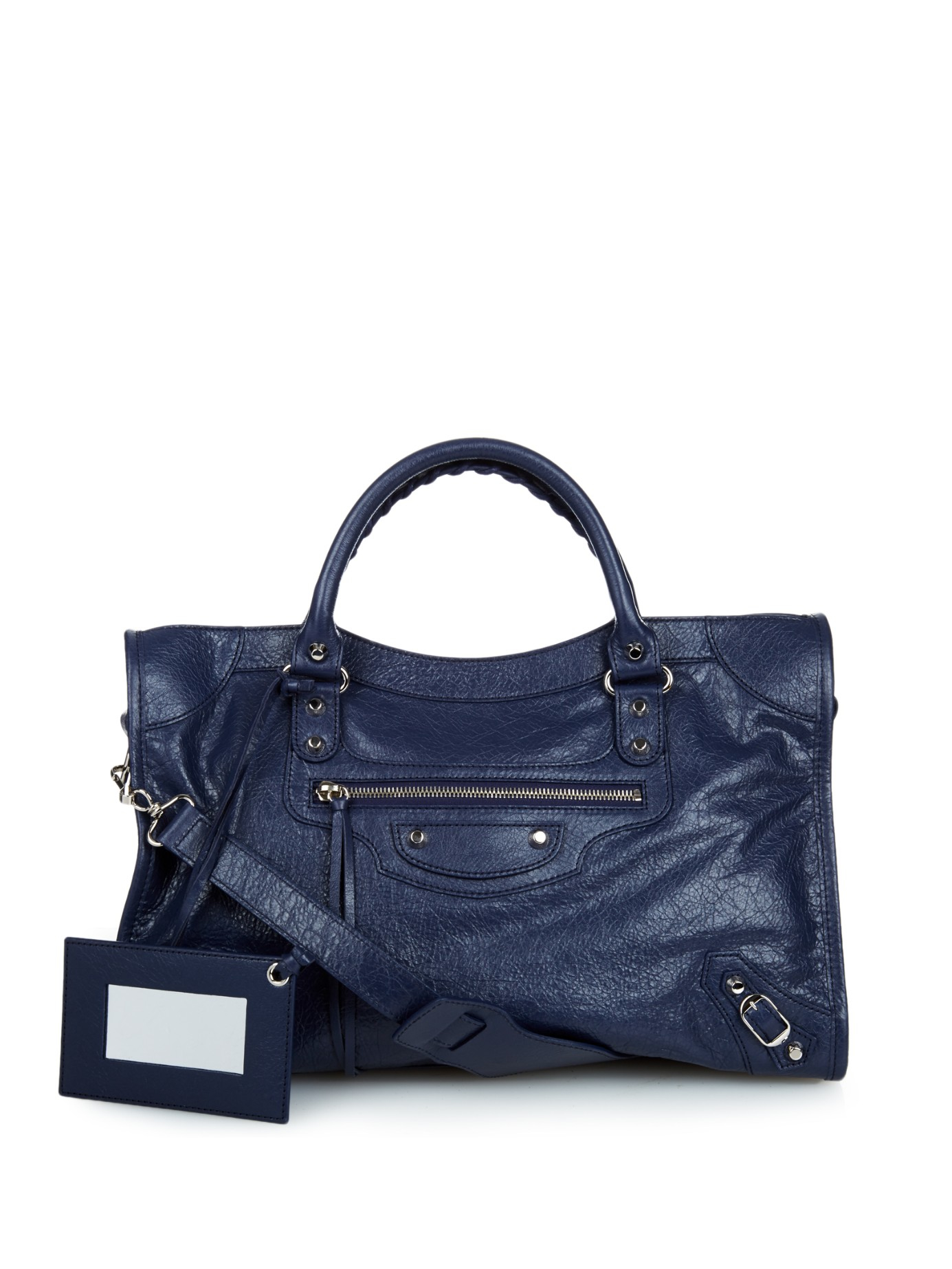 Balenciaga Classic City Leather Bag in Blue | Lyst