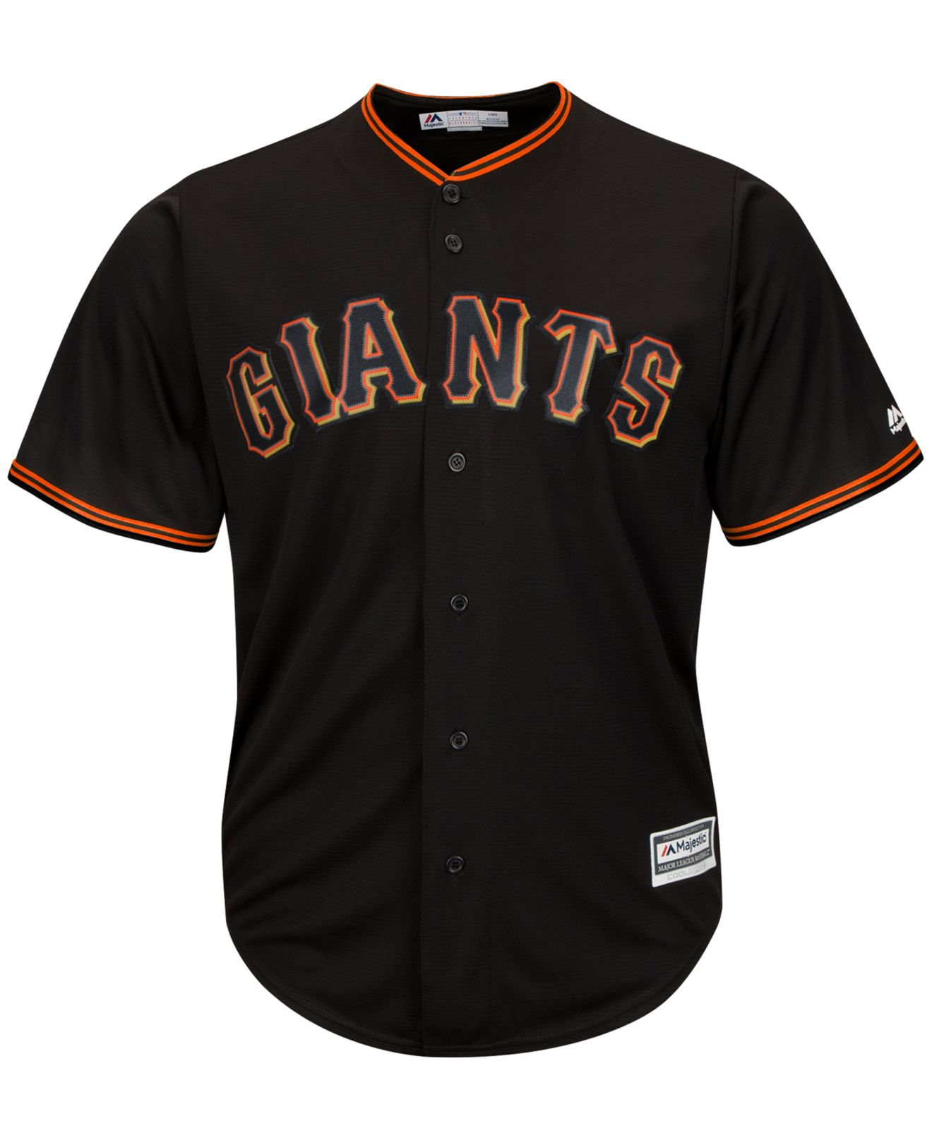 Majestic Synthetic Men's San Francisco Giants Replica Jersey in Black