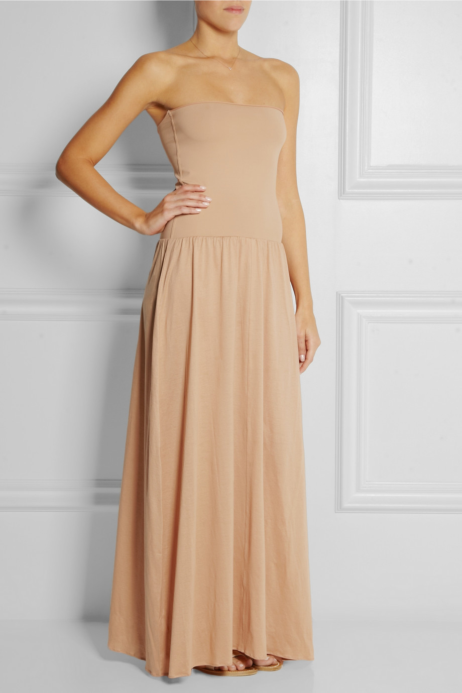 Lyst - Eres Ankara Cotton-Jersey Maxi Dress in Brown