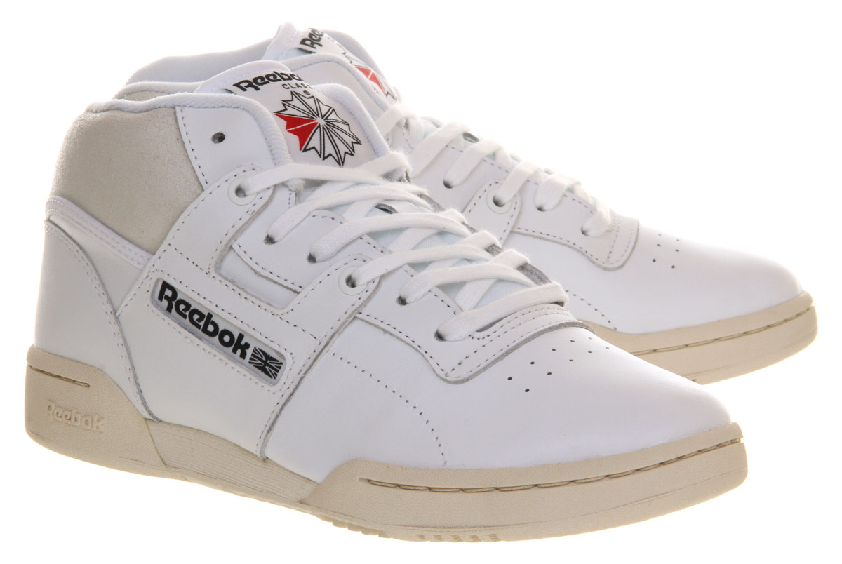 Reebok Workout Mid in White - Lyst