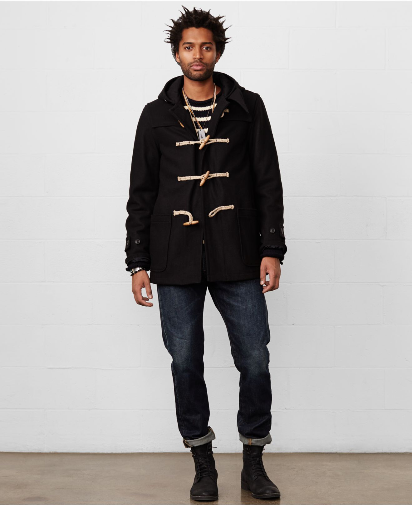 Denim Supply Ralph Lauren Duffle Coat In Black For Men Lyst Denim Supply Ralph Lauren Duffle Coat In Black For Men Lyst