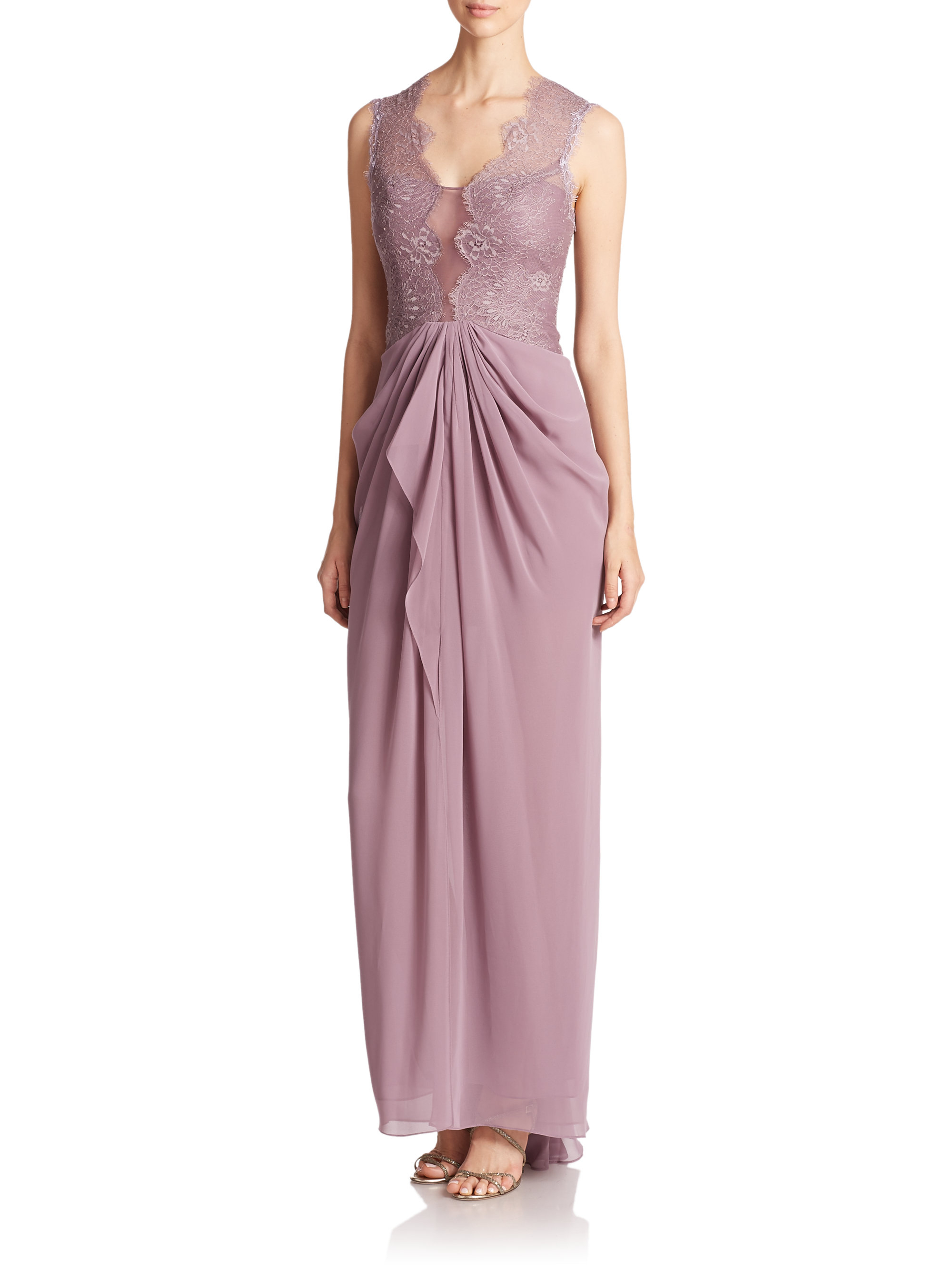 Lyst - Bcbgmaxazria Brandy Lace-Bodice Gown in Purple2000 x 2667