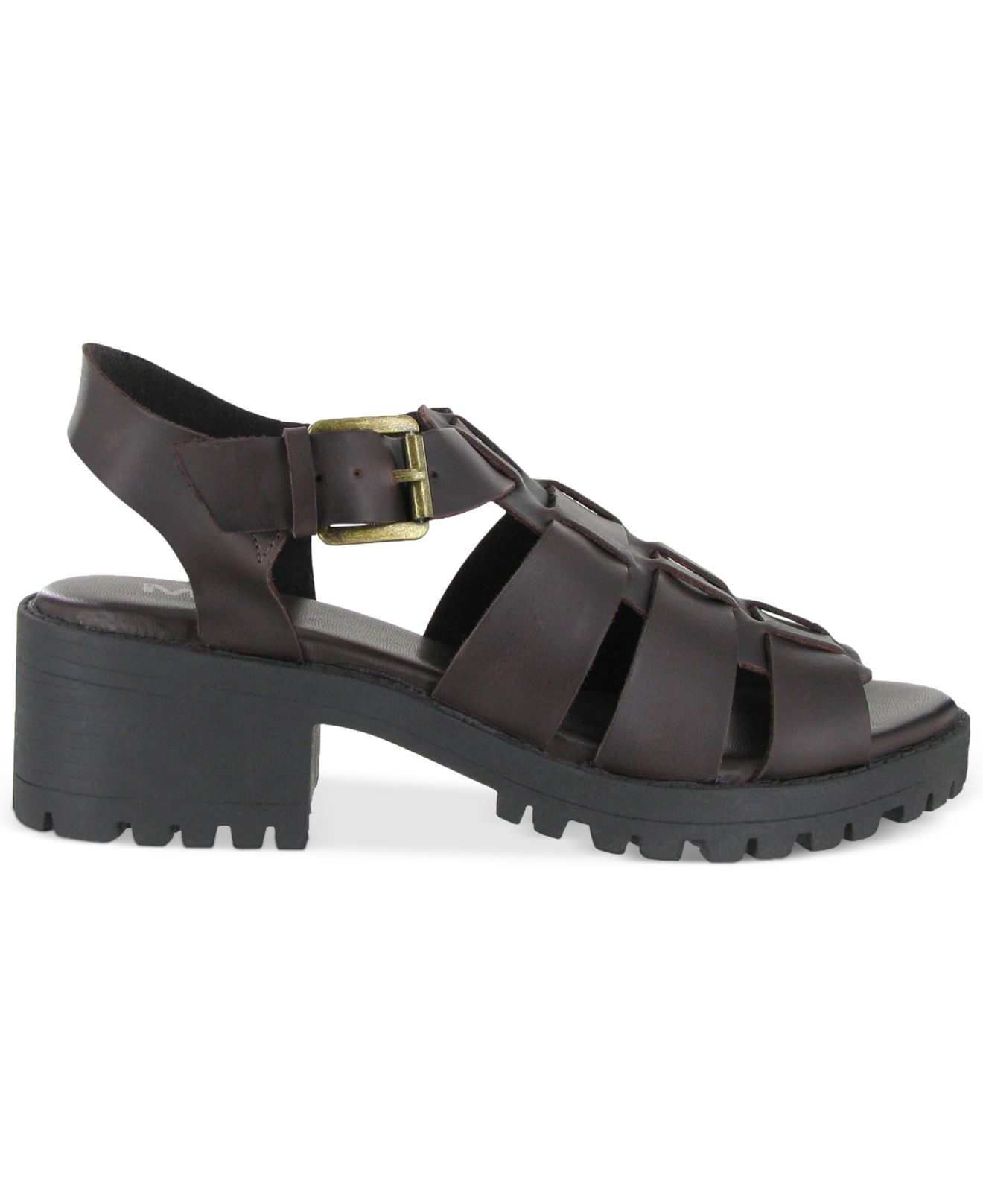 MIA Noti Platform Lug Fisherman Sandals in Brown - Lyst