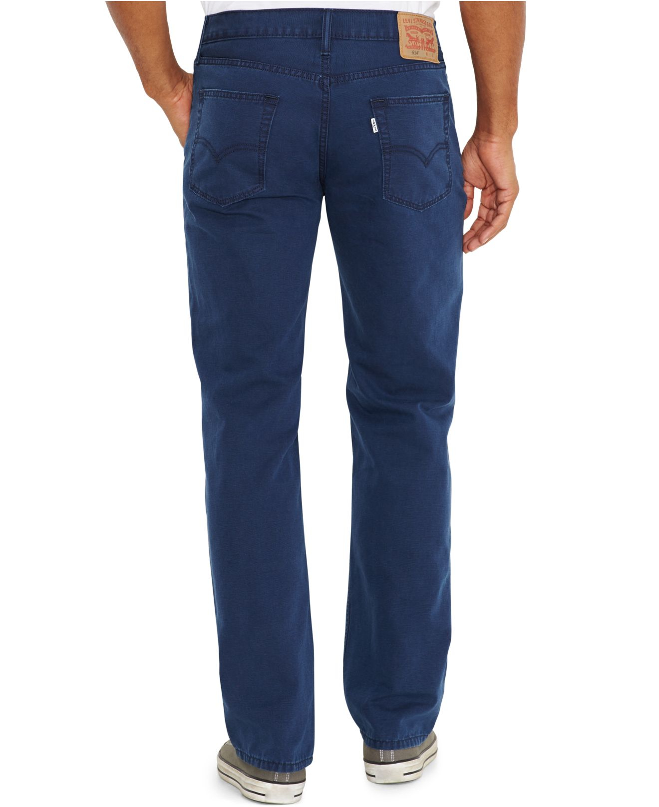 Levi's 514 Straight Fit Padox Canvas Twill Pants in Blue for Men - Lyst