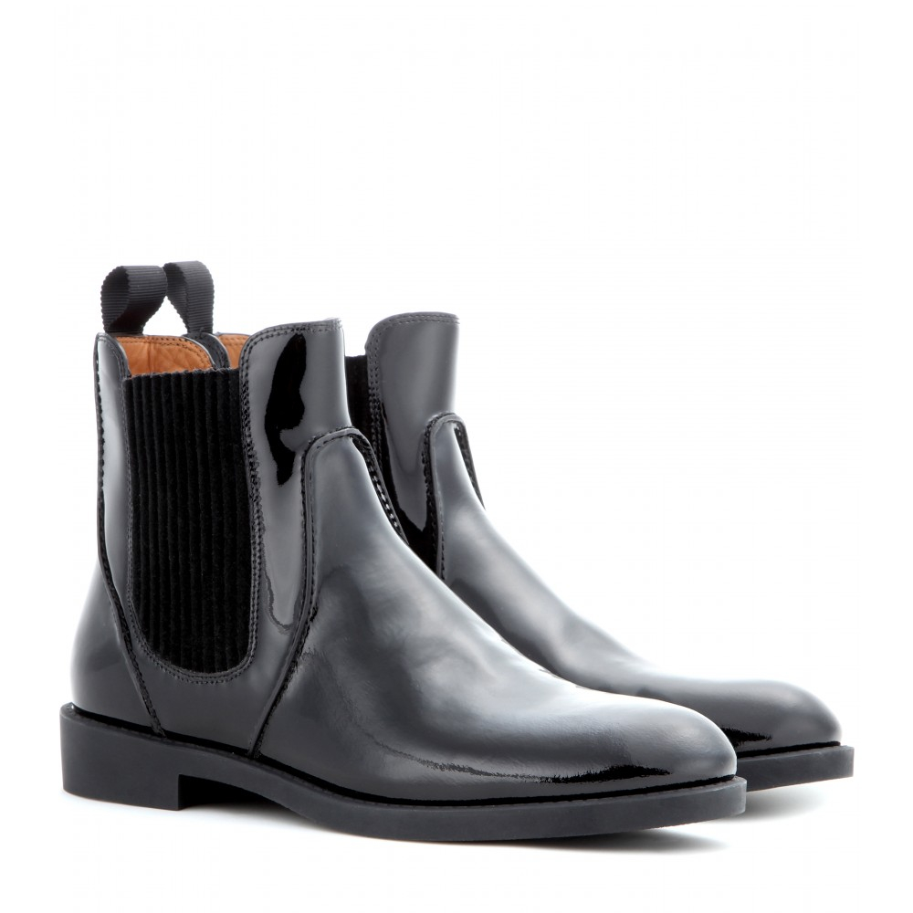 marc jacobs patent leather ankle boots