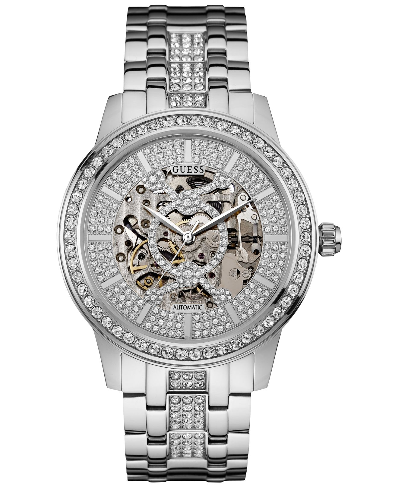 Lyst - Guess Men's Silver-tone Stainless Steel Bracelet Watch 44mm U0686g1 in Metallic for Men