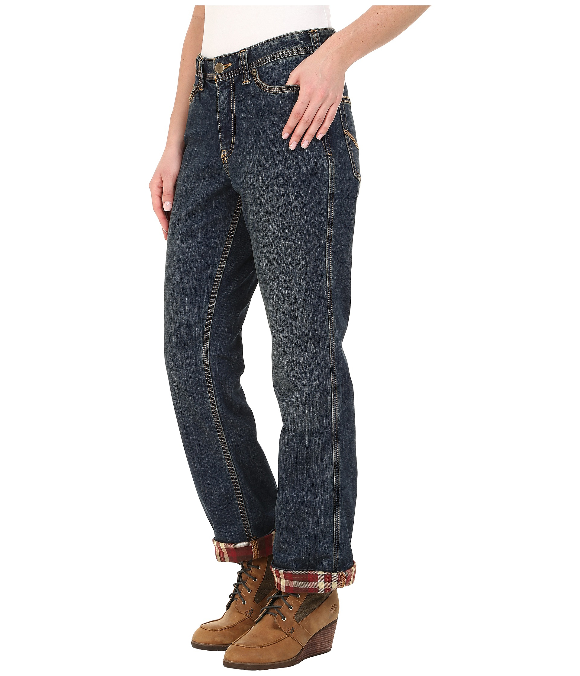 Lyst Carhartt Relaxed Fit Denim Flannellined Jeans in Blue