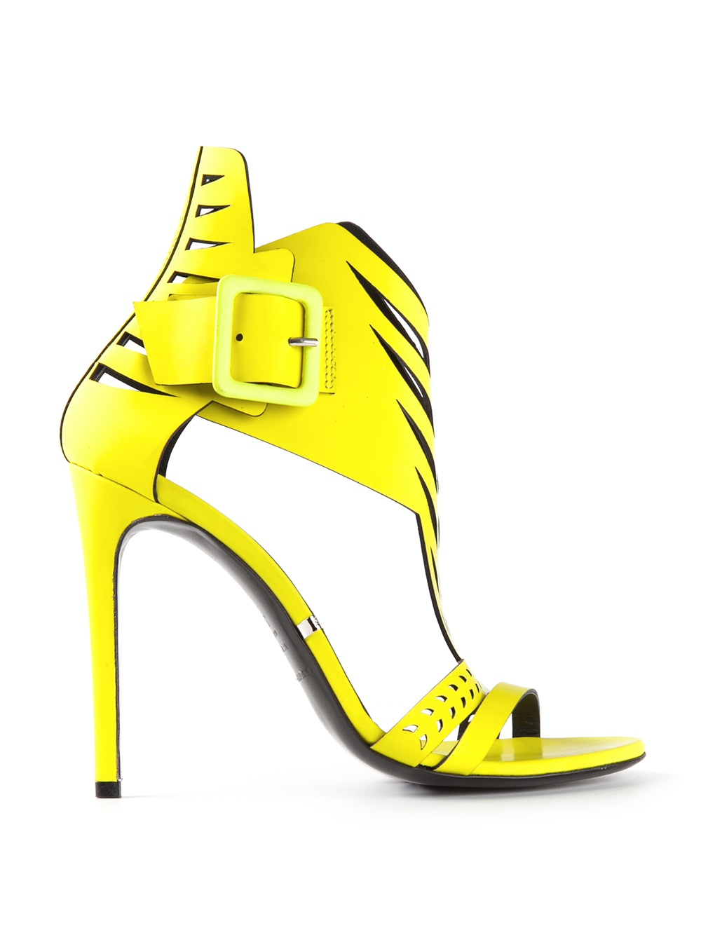 Gianmarco Lorenzi Perforated High Heel Sandals in Yellow & Orange (Yellow)  | Lyst