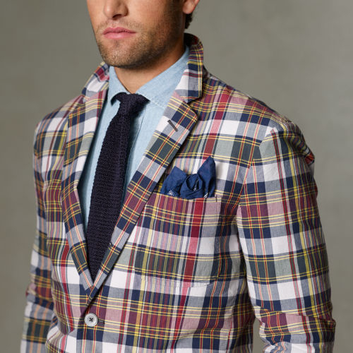 polo ralph lauren madras blazer