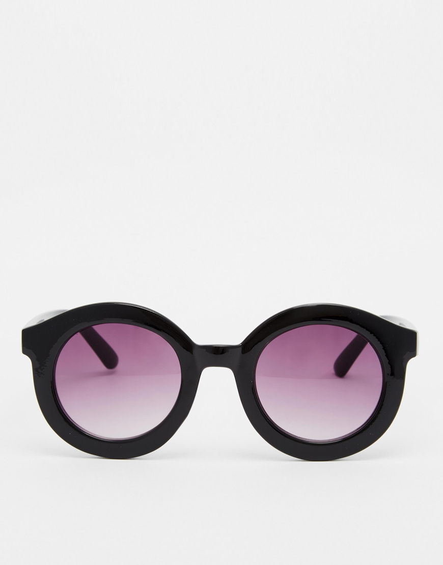 Asos Round Sunglasses in Black Lyst