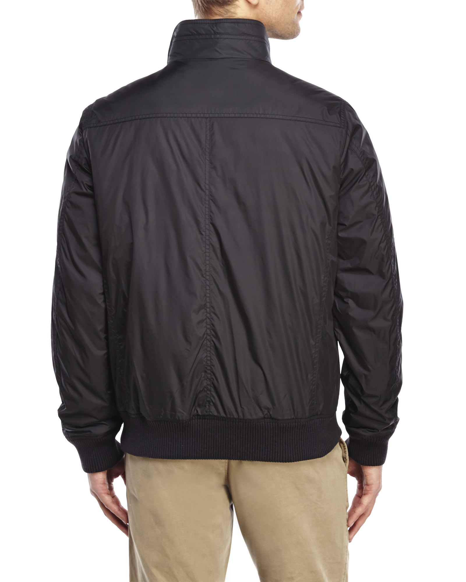 Dockers Dockers Black Nylon Bomber Jacket in Black for Men Lyst