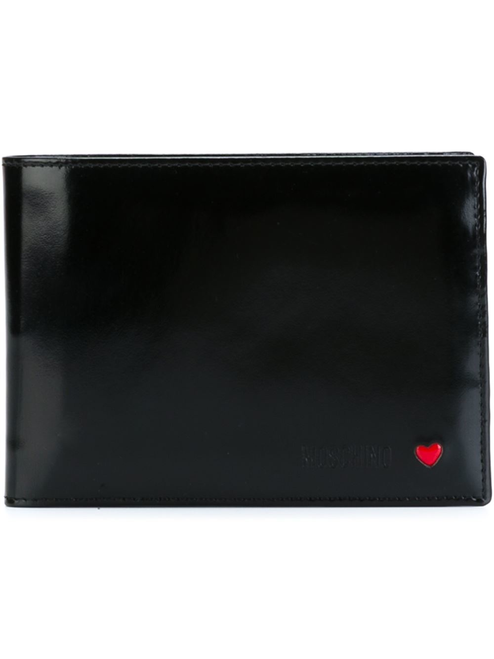 Moschino Fold Over Wallet in Black for 