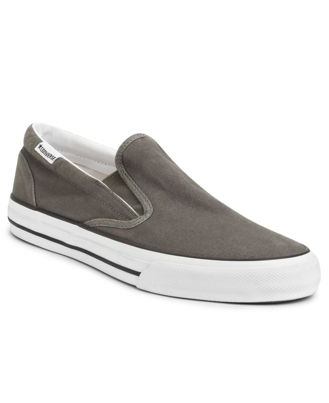 Converse Skid Grip Slip On Sneakers From Finish Line in Charcoal (Gray