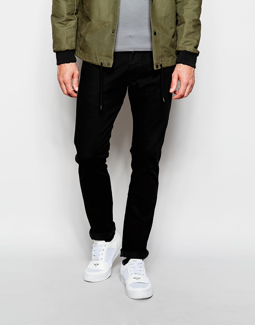 wrangler bryson skinny jeans black