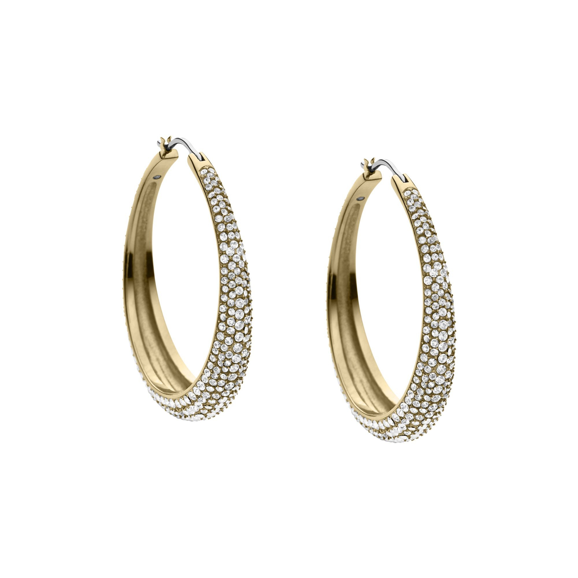 michael kors pave hoop earrings