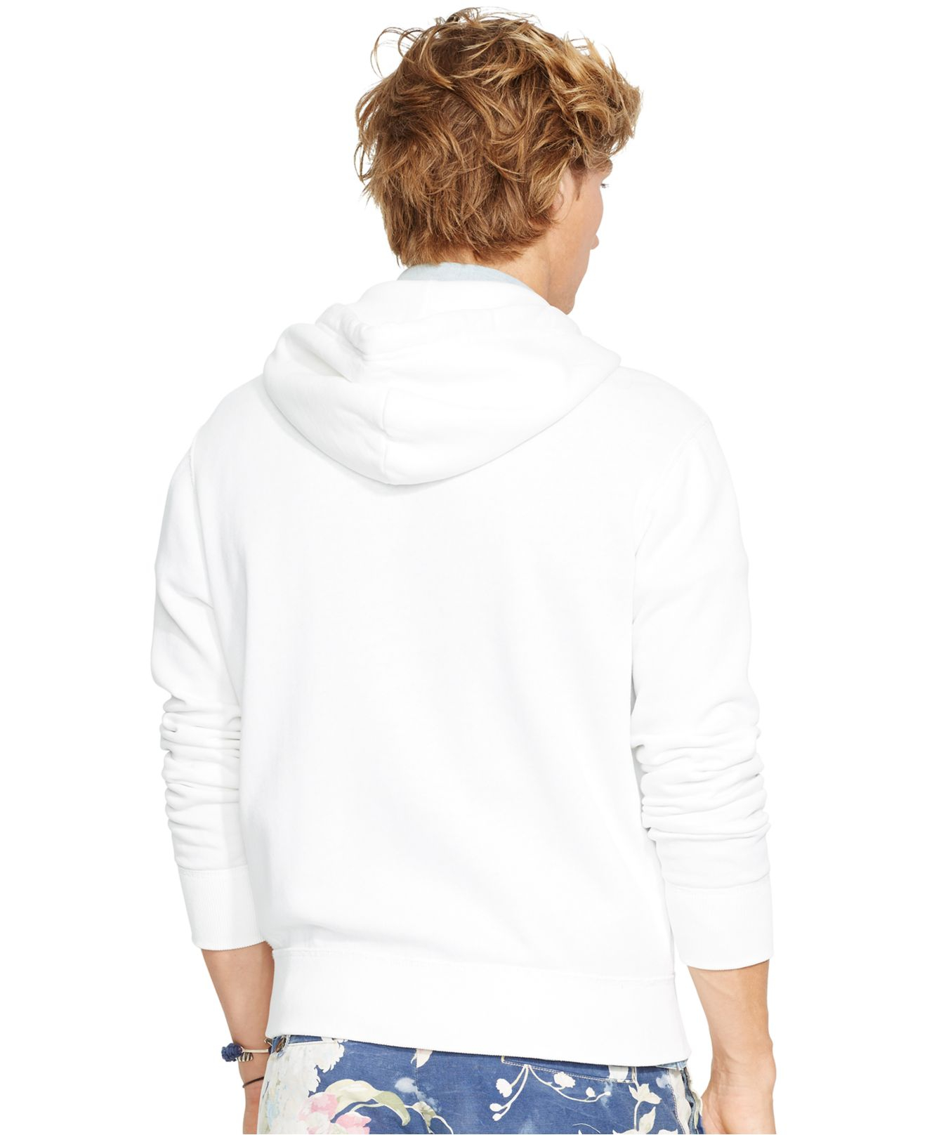Polo Ralph Lauren Full-Zip Fleece Hoodie in White for Men | Lyst