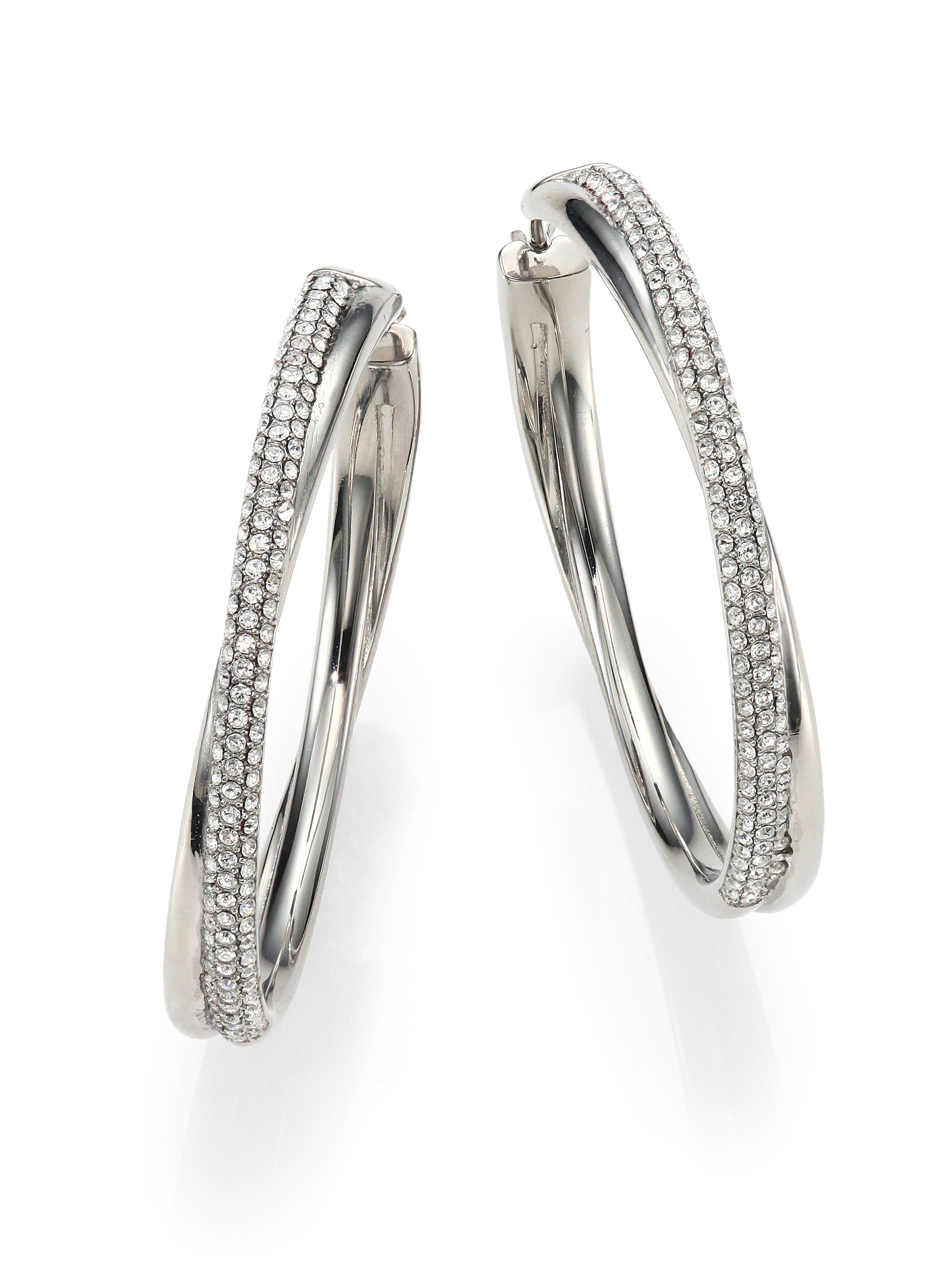 Lyst Michael Kors Brilliance Statement Pave Crossover Silvertone Gallery