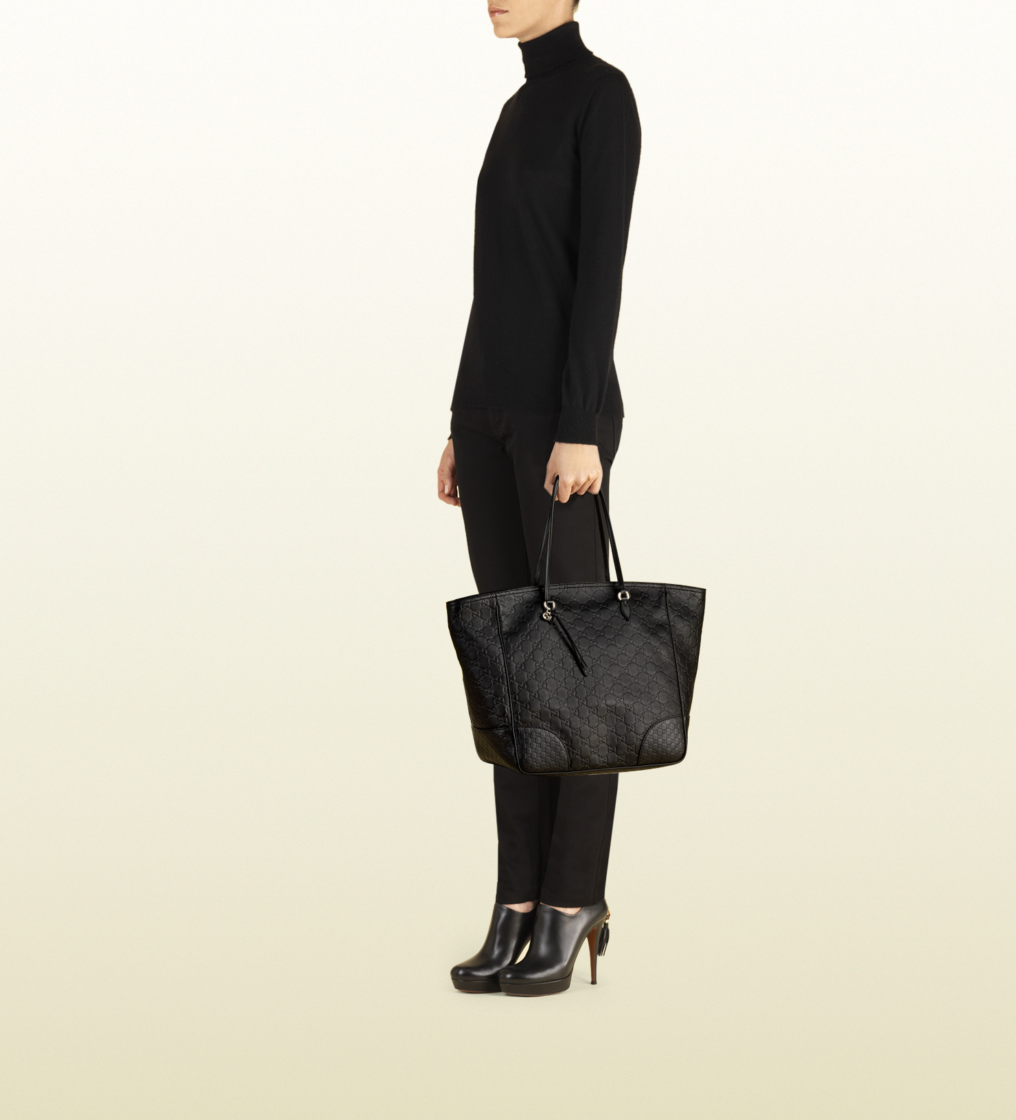 Gucci Bree Ssima Leather Tote in Black Lyst