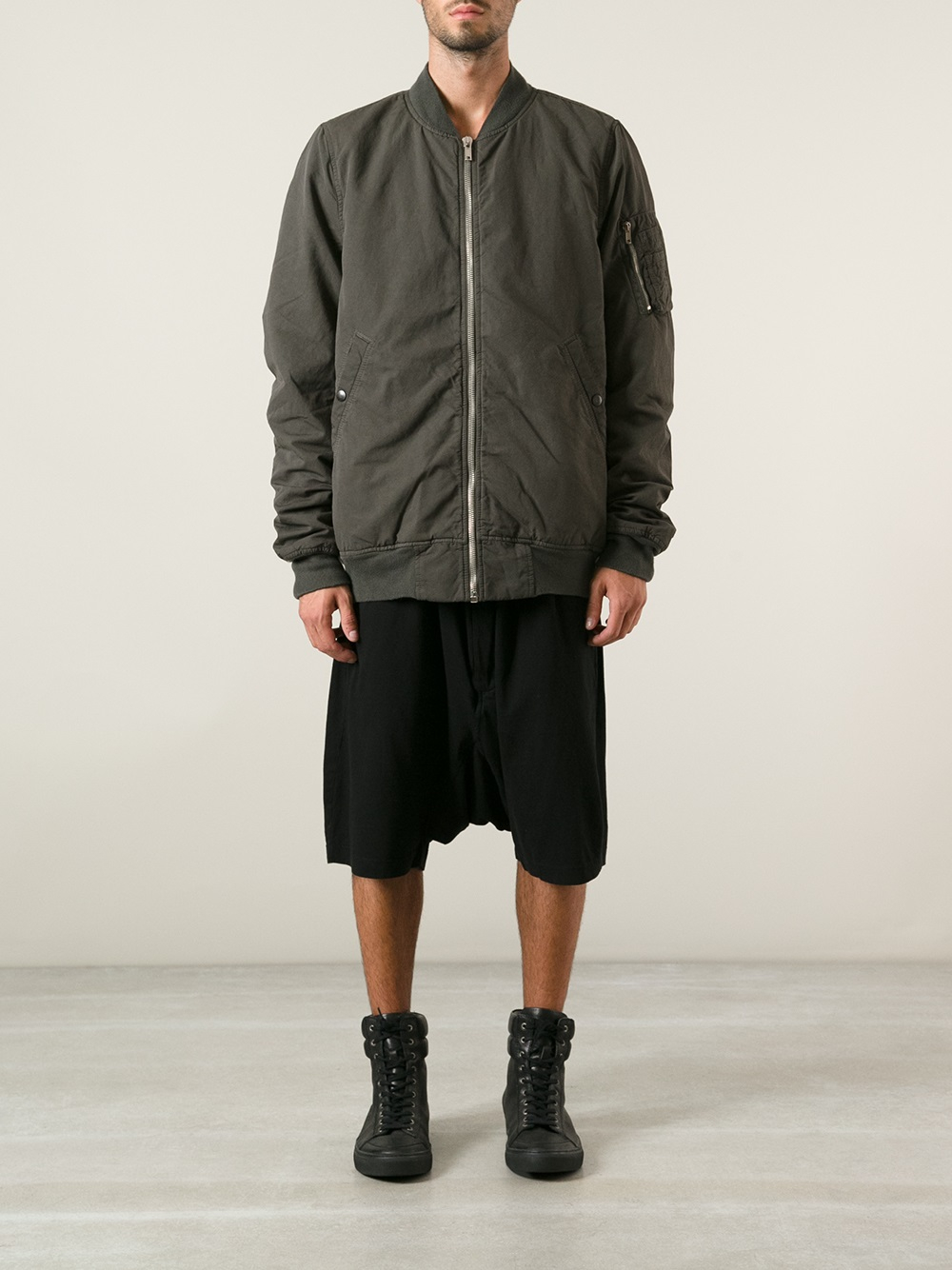 Lyst - Drkshdw By Rick Owens Bomber Jacket in Gray for Men